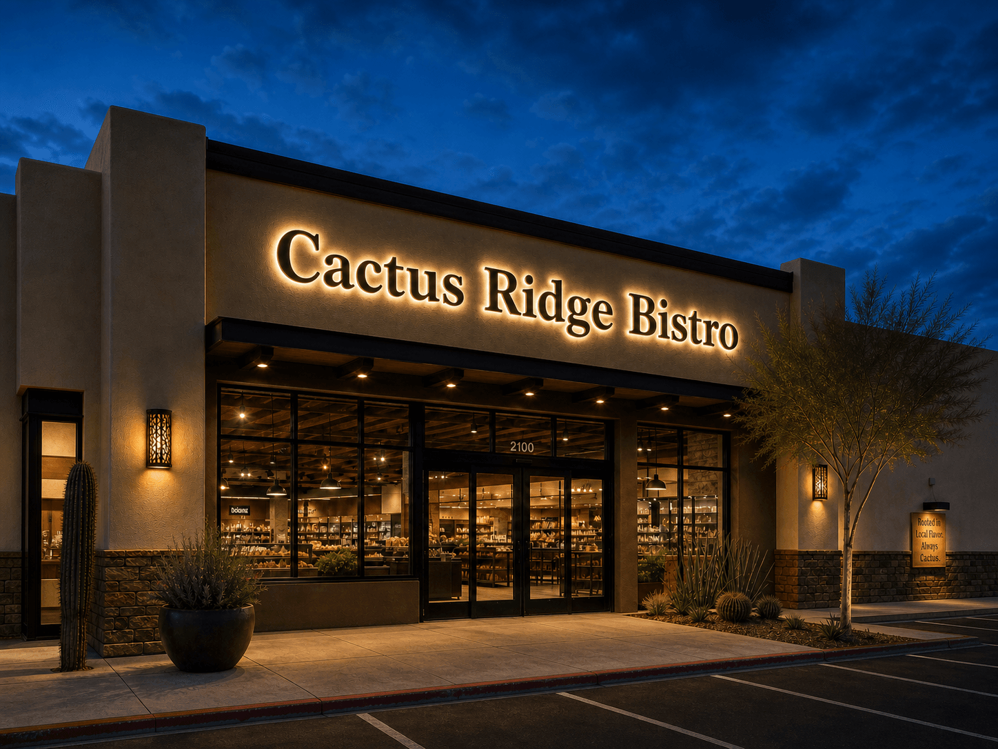 Premium reverse halo-lit channel letters with warm white LED backlighting for an elegant architectural building display